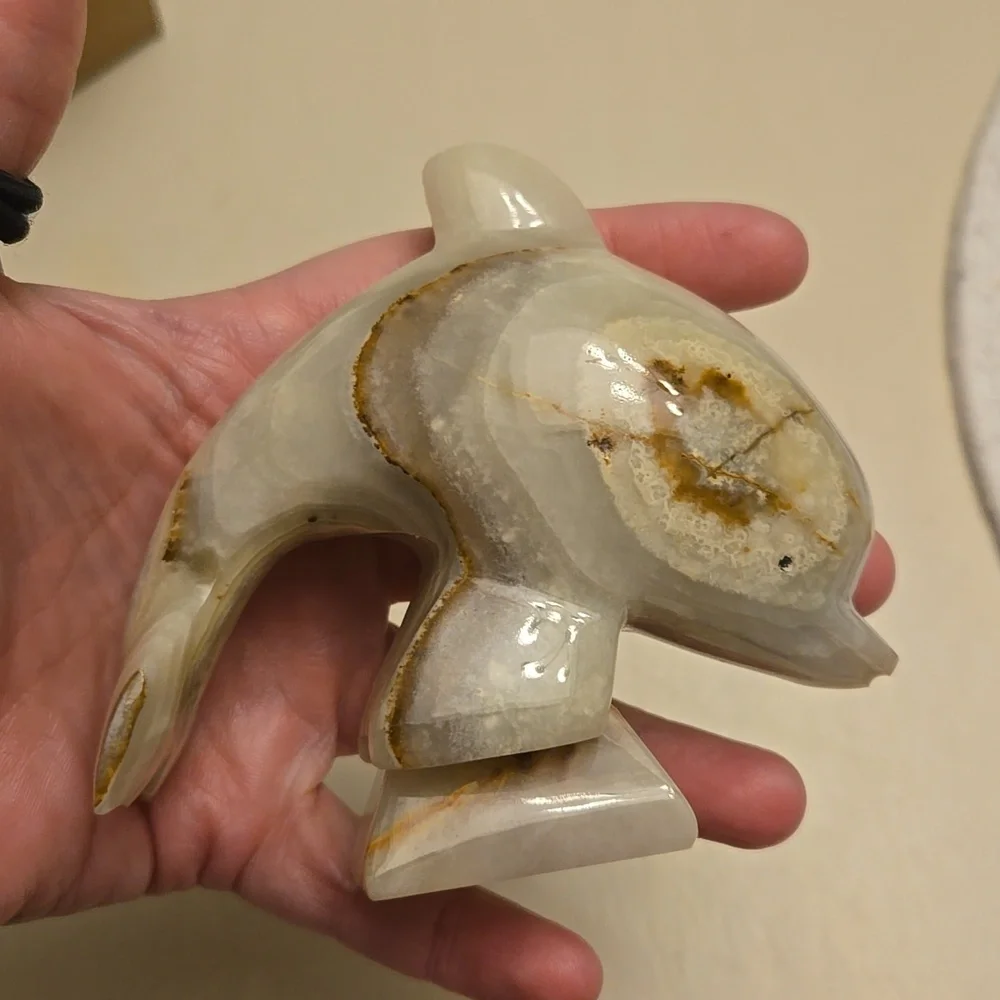 Cream Dolphin Figurine - Picture 3 of 5